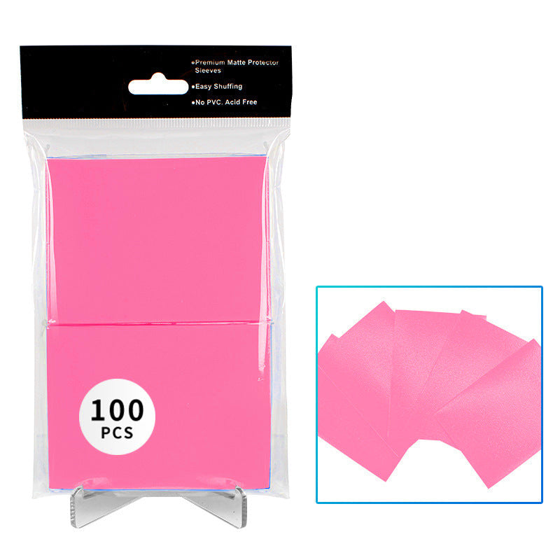 Pack of pink sleeves with a clear window showing the product inside, on a white background.