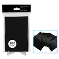 Pack of black sleeves with a clear window showing 100 pieces inside, on a white background.
