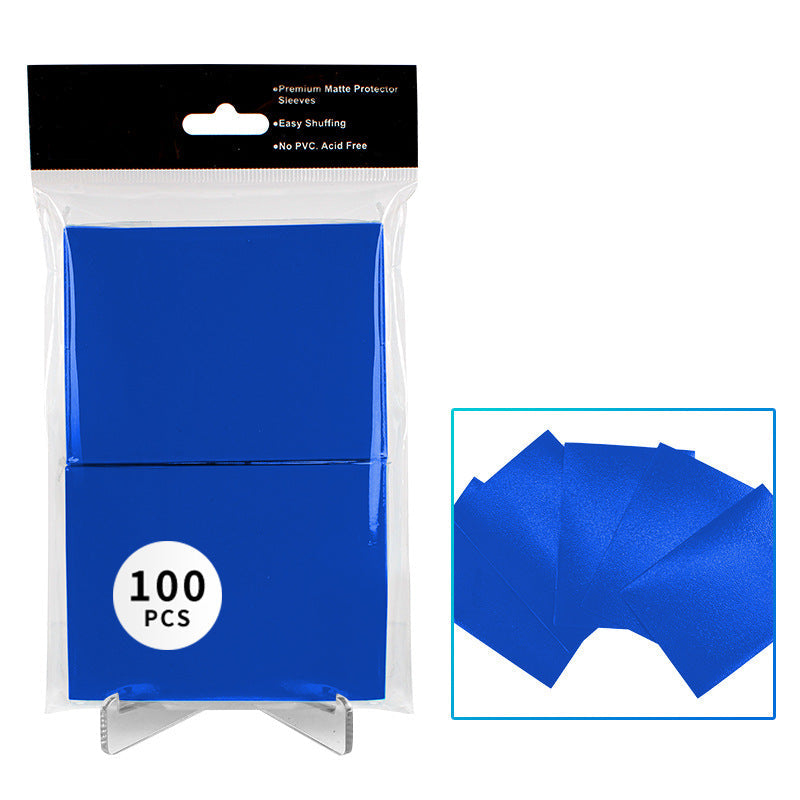 Pack of blue card sleeves with Fire Lion branding and a close-up of the product.